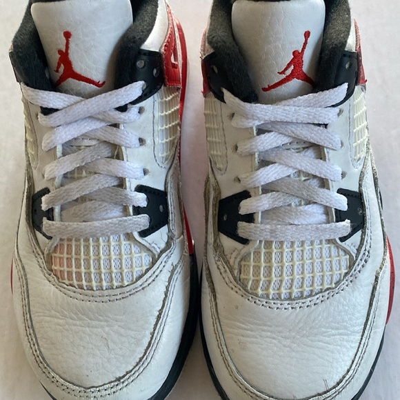 NIKE AIR JORDAN 4 Retro OG Red Cement BQ7669-161 Kid’s Size 12C - Picture 6 of 8